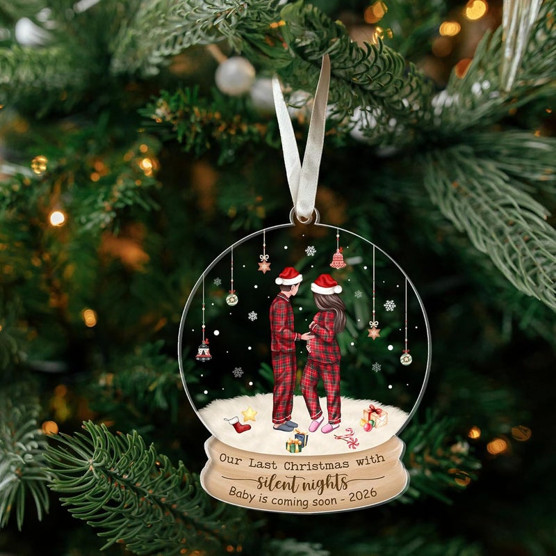 SUCHAGIFT Gifts for Expecting Parents - Expecting Parents to Be Unique Gifts - Baby Pregnancy Announcement Gift Ideas for Husband, Family - Acrylic Christmas Baby Pregnancy Announcement Ornament 2026 - Image 3